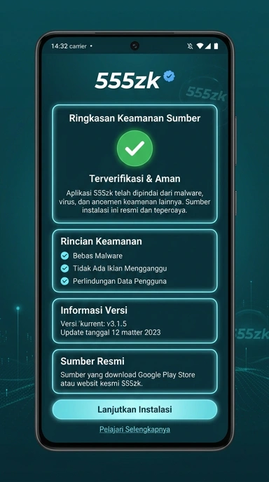 Tampilan kanal resmi 555zk