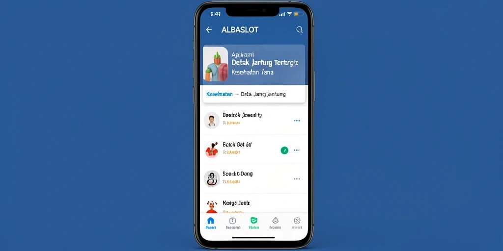 Tampilan antarmuka ALBASLOT menunjukkan statistik detak jantung dengan jelas.