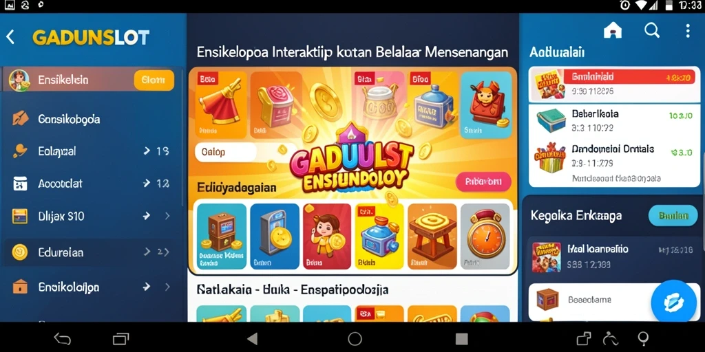 Tampilan antarmuka aplikasi GADUNSLOT yang modern dan menarik.