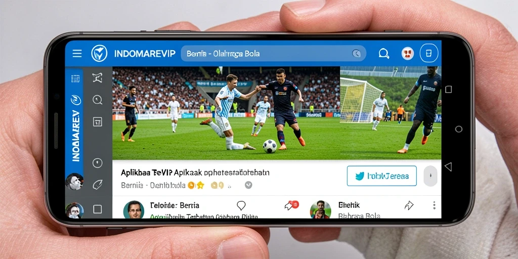 Antarmuka pengguna aplikasi Olahraga Bola yang informatif.