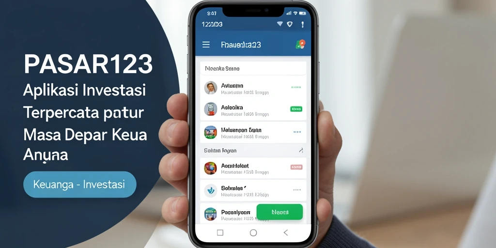 Antarmuka PASAR123 yang intuitif dan informatif untuk investasi.