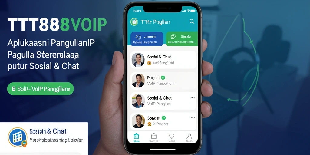 Tampilan antarmuka aplikasi VoIP Panggilan TTT888 yang menarik dan mudah digunakan.