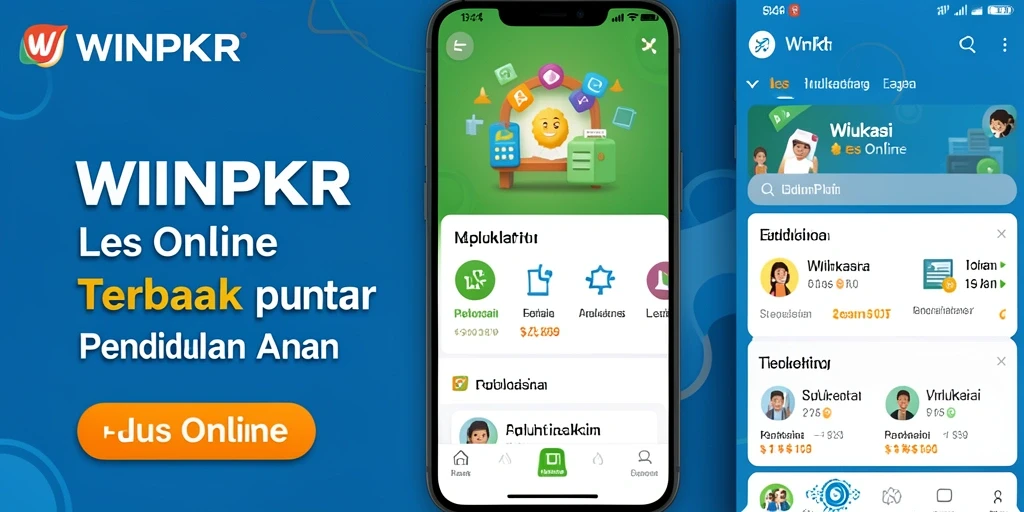 Antarmuka aplikasi WINPKR untuk Les Online yang interaktif dan menarik.